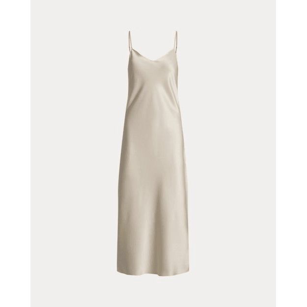 RALPH LAUREN Satin Midi Slip Dress