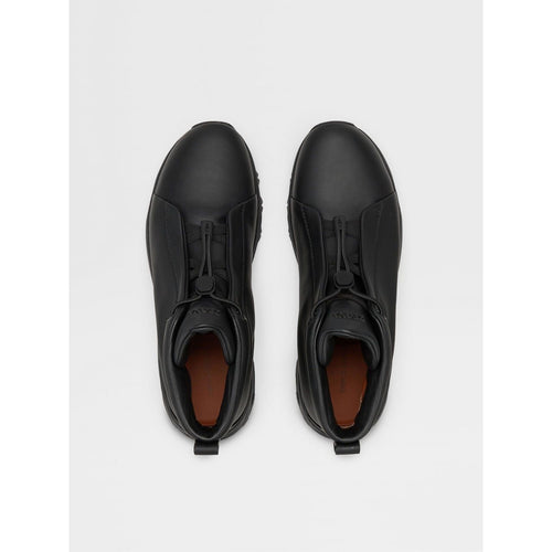 Load image into Gallery viewer, ZEGNA BLACK LEATHER TRIPLE STITCH™ VETTA SNEAKERS
