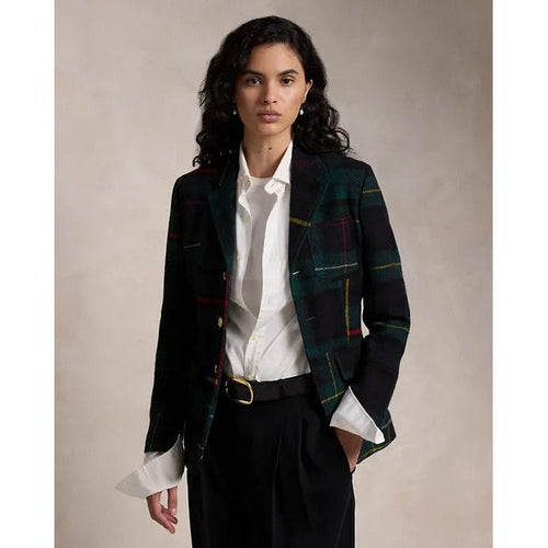 Load image into Gallery viewer, RALPH LAUREN Patchwork Plaid Wool Twill Blazer
