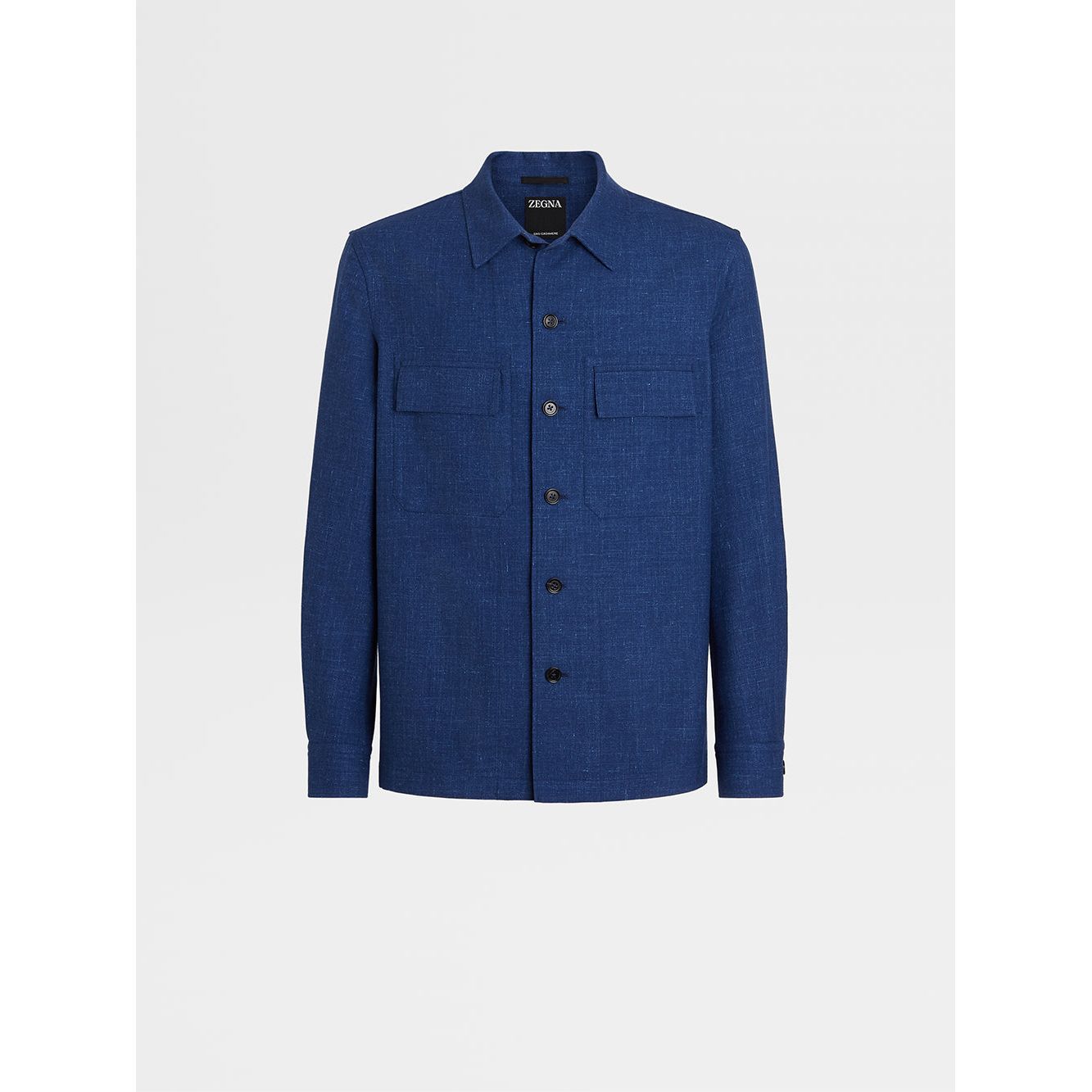 ZEGNA OASI CASHMERE AND LINEN OVERSHIRT