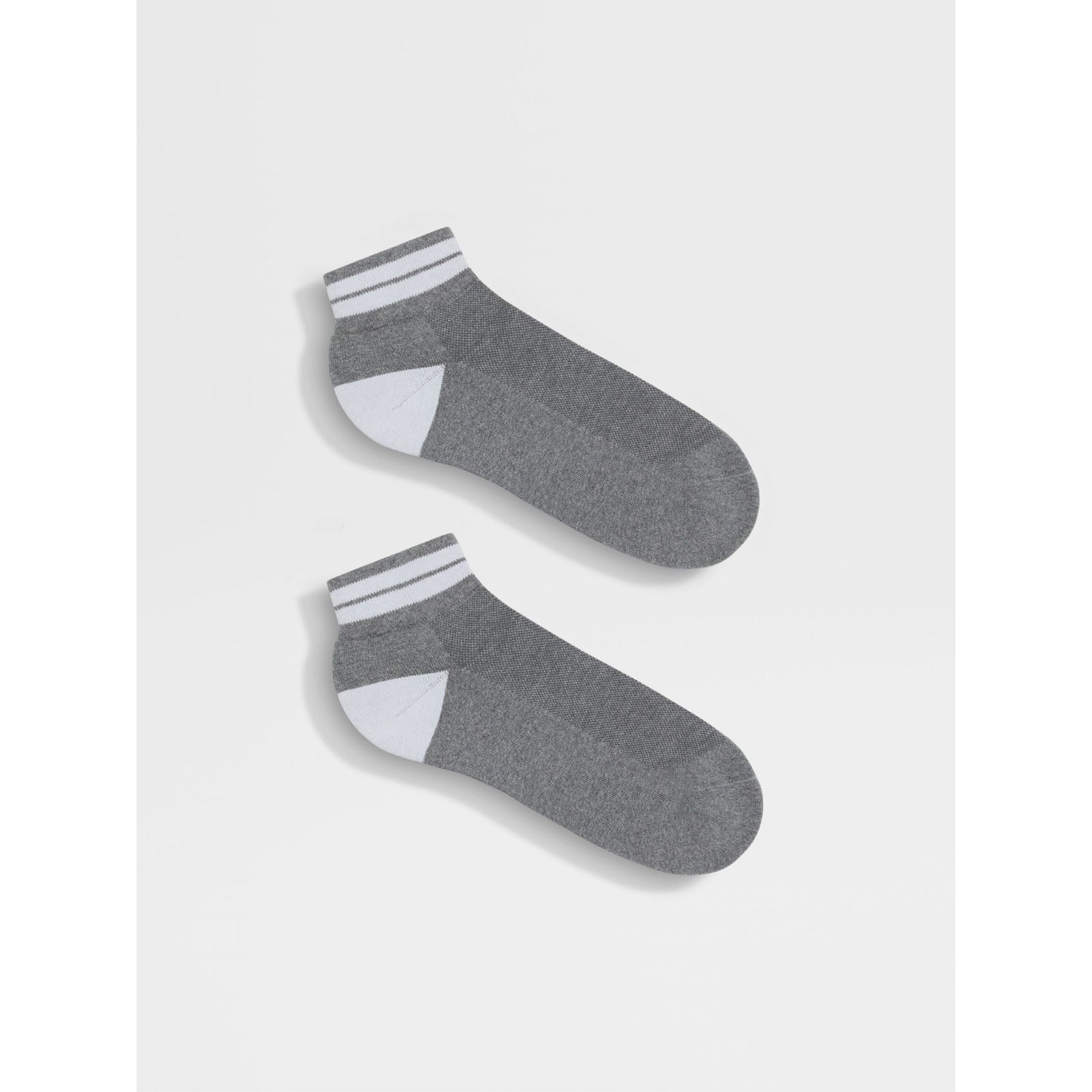 ZEGNA GREY COTTON BLEND SOCKS