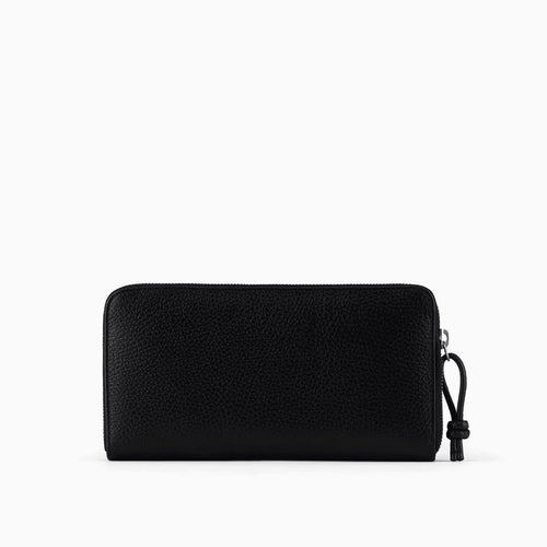 Load image into Gallery viewer, EMPORIO ARMANI Tumbled leather wallet with wrap-around zip
