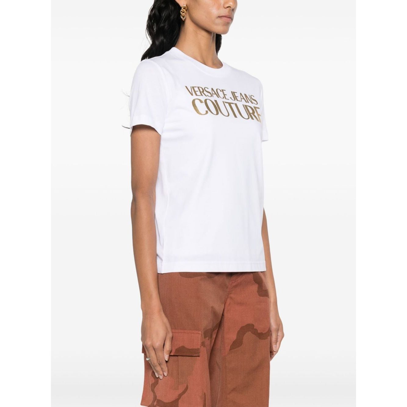 VERSACE JEANS COUTURE LOGO-PRINT T-SHIRT - Yooto