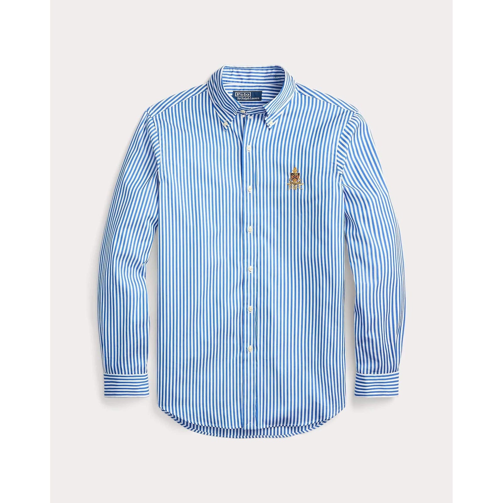 POLO RALPH LAUREN CLASSIC FIT CREST STRIPED POPLIN SHIRT