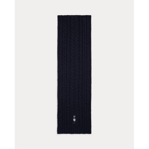 Load image into Gallery viewer, RALPH LAUREN Polo Bear Cable-Knit Wool-Blend Scarf
