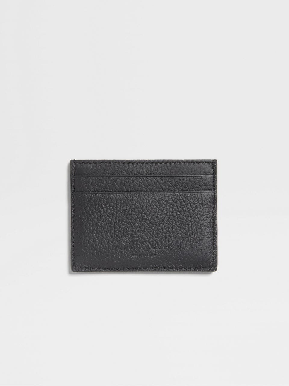 ZEGNA BLACK DEERSKIN CARD CASE