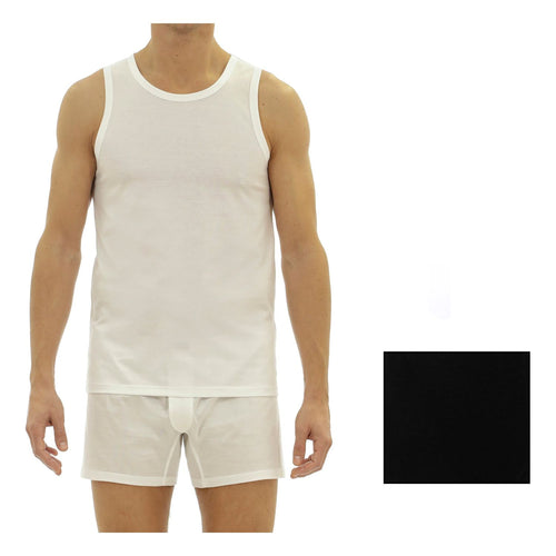 Load image into Gallery viewer, ZEGNA Black Filoscozia Cotton Tank
