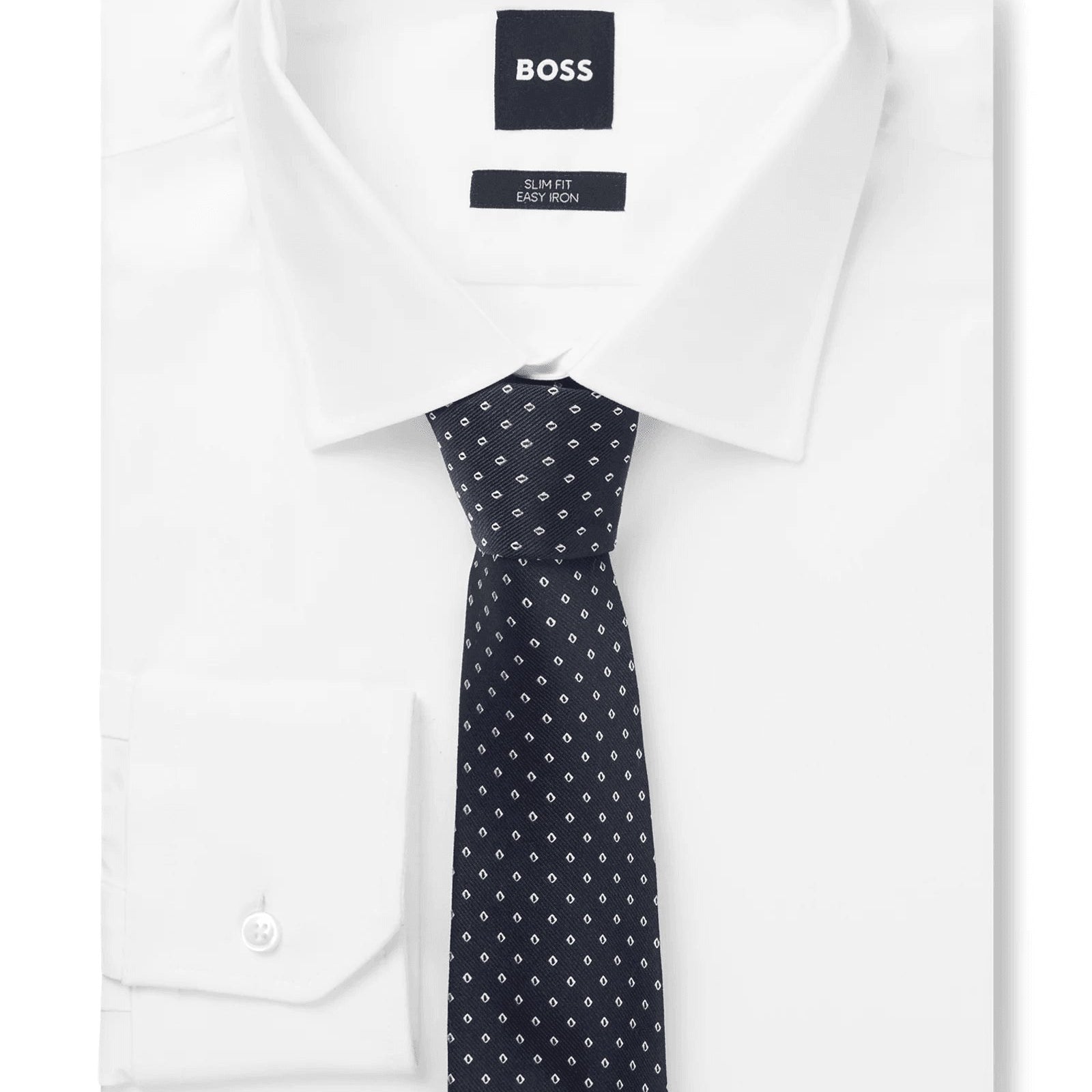 BOSS Silk-blend tie with jacquard-woven pattern