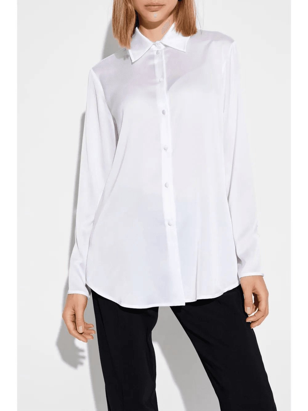 EMPORIO ARMANI rear-button satin shirt