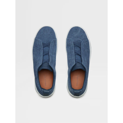 Load image into Gallery viewer, ZEGNA BLUE CANVAS TRIPLE STITCH™ SNEAKERS
