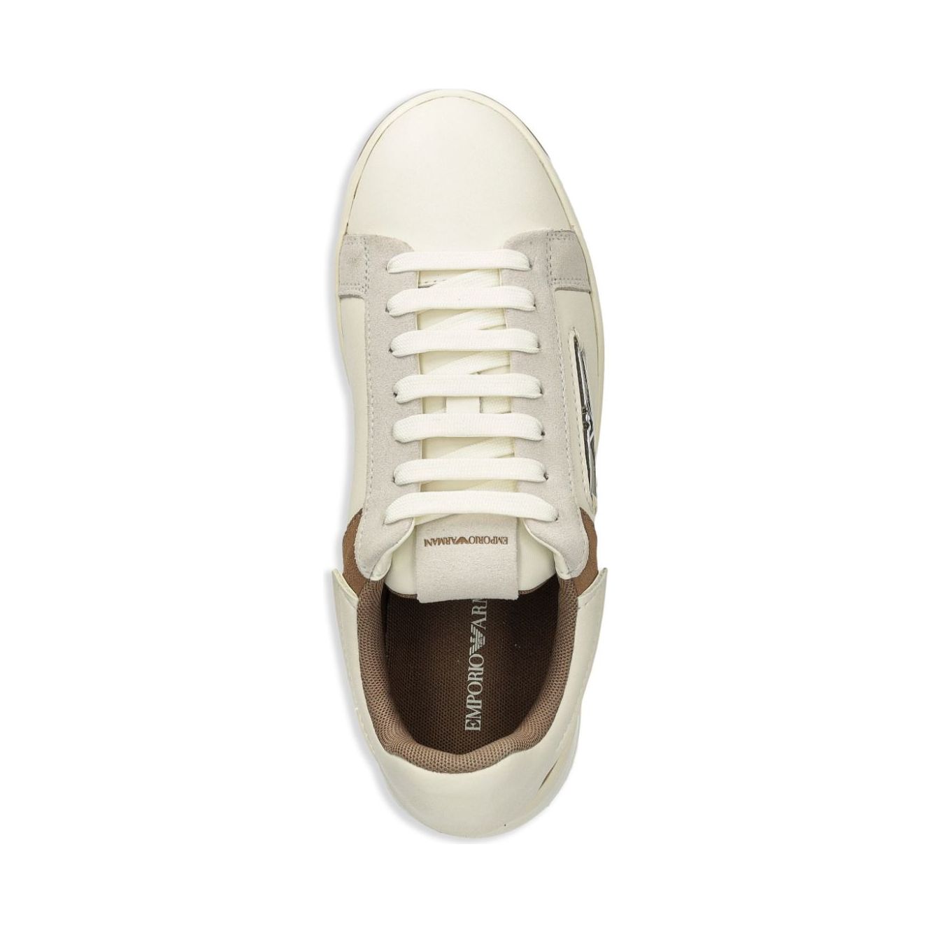 EMPORIO ARMANI logo-plaque leather sneakers