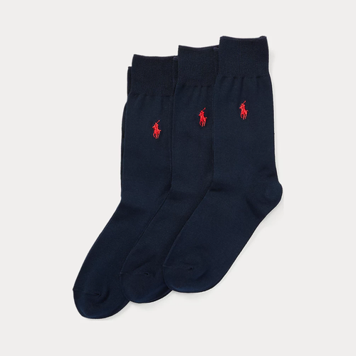 Load image into Gallery viewer, POLO RALPH LAUREN  TROUSER SOCK 3 PACK
