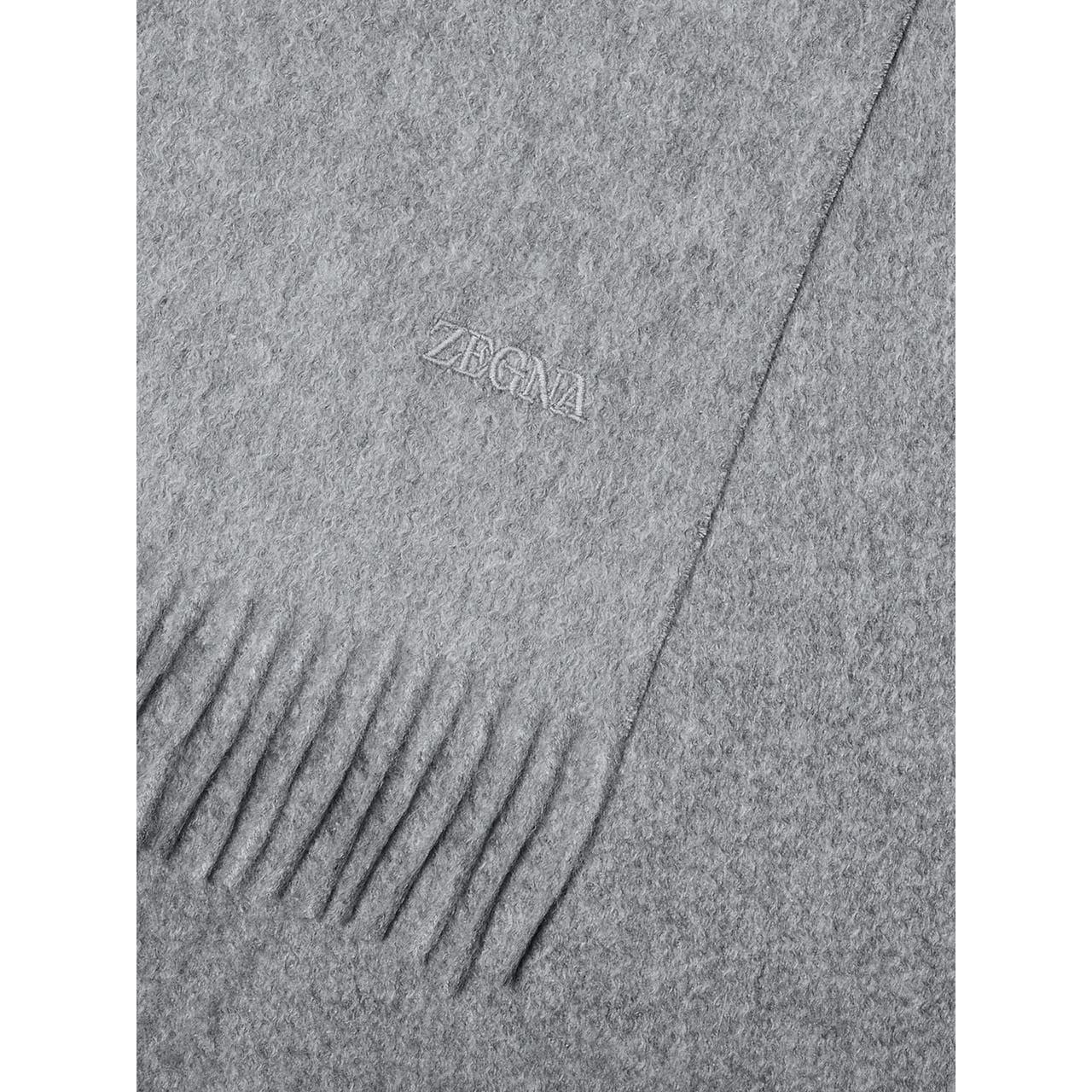 ZEGNA GREY OASI CASHMERE SCARF