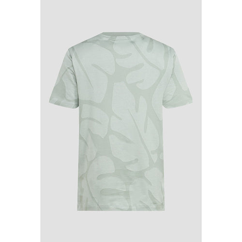 Load image into Gallery viewer, BOSSCOTTON T-SHIRT WITH TWO-TONE MONSTERA LEAF MOTIF - Yooto
