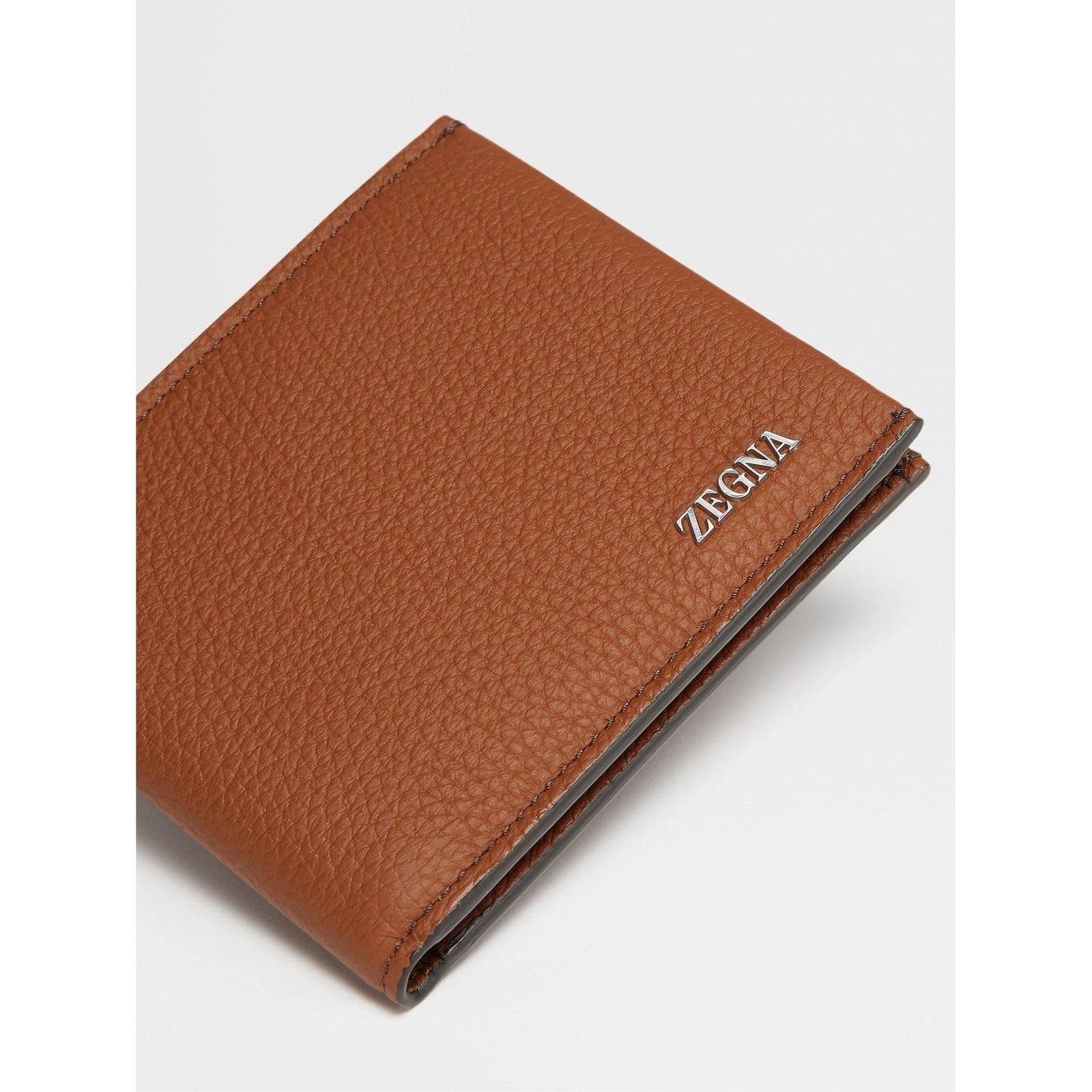 ZEGNA Vicuna Color Deerskin Billfold 8cc Wallet