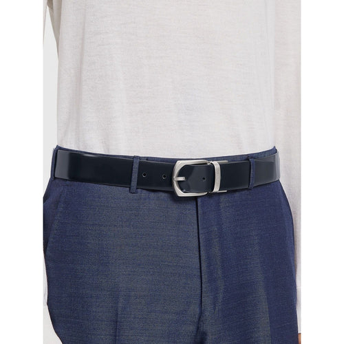 Load image into Gallery viewer, ZEGNA BLUE AND BLACK REVERSIBLE LEATHER BELT
