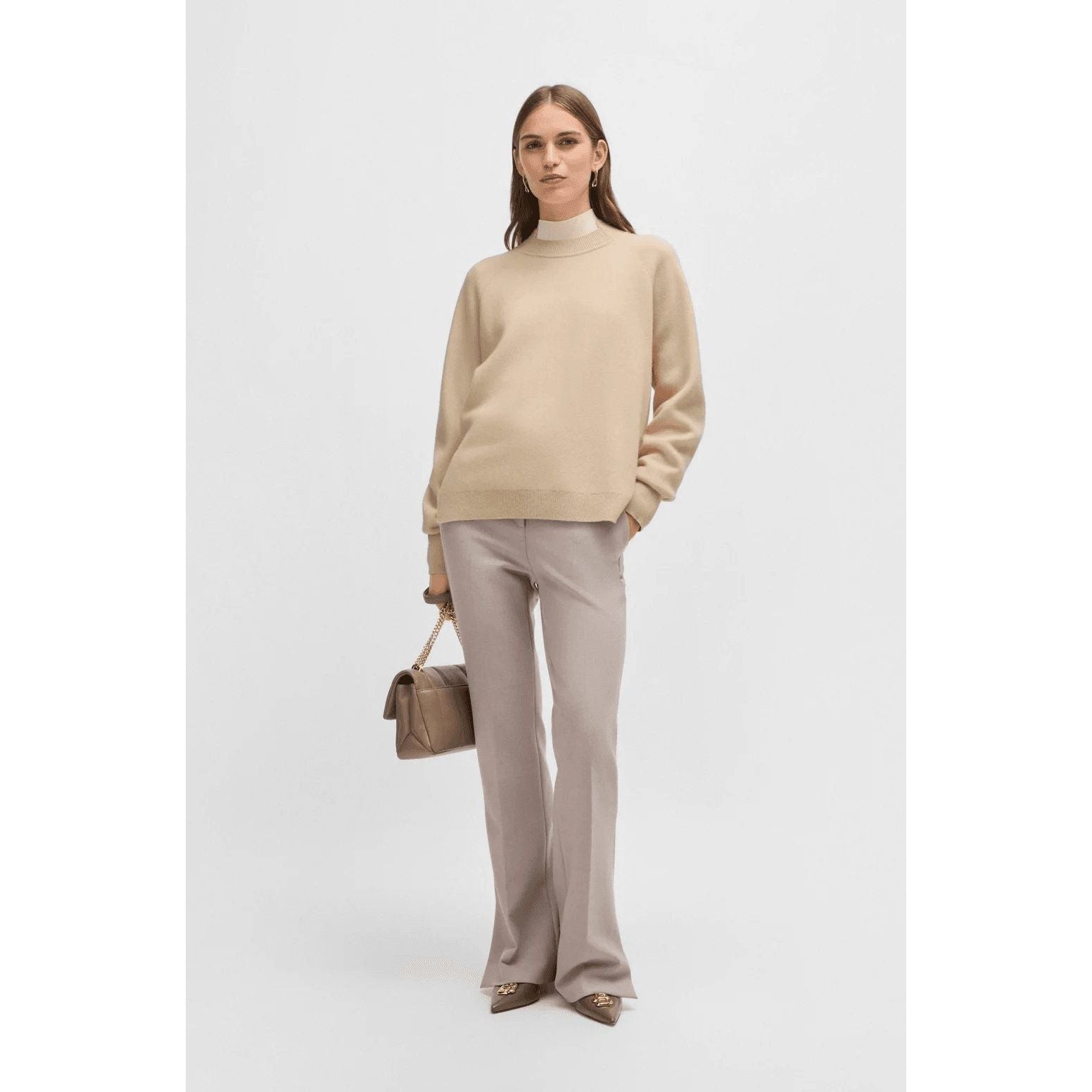 BOSS KNITTED SWEATER IN VIRGIN WOOL AND CASHMERE