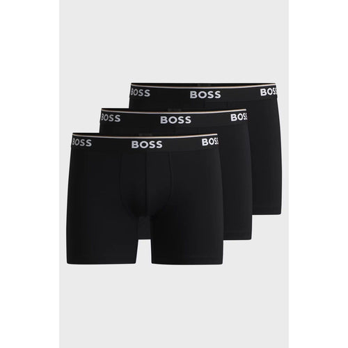 Load image into Gallery viewer, BOSS THREE-PACK OF STRETCH-COTTON BOXER BRIEFS WITH LOGOS
