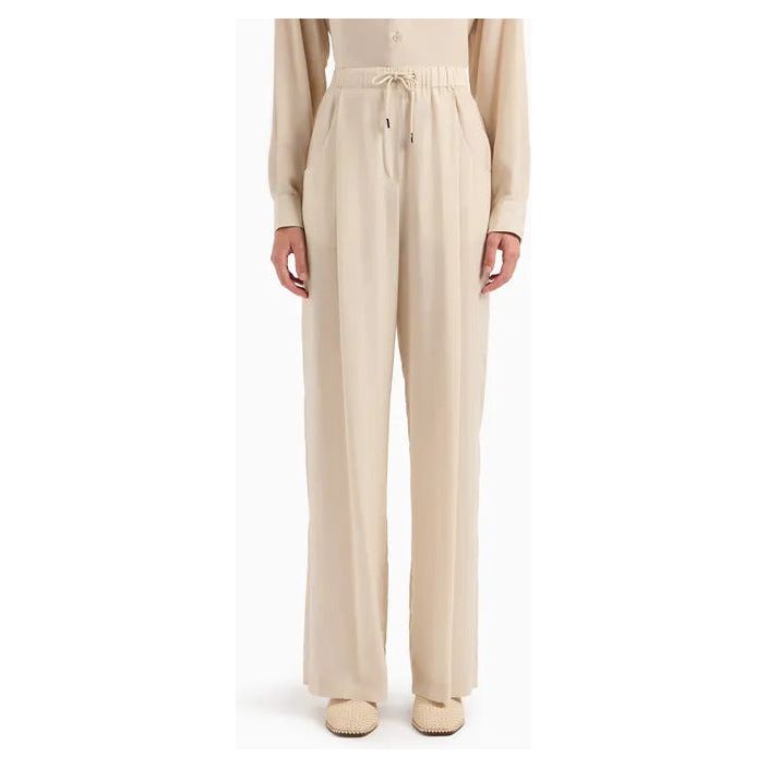 EMPORIO ARMANI PALAZZO TROUSERS IN A FLUID FABRIC - Yooto