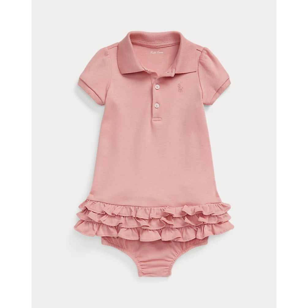 POLO RALPH LAUREN SOFT COTTON POLO DRESS & BLOOMER