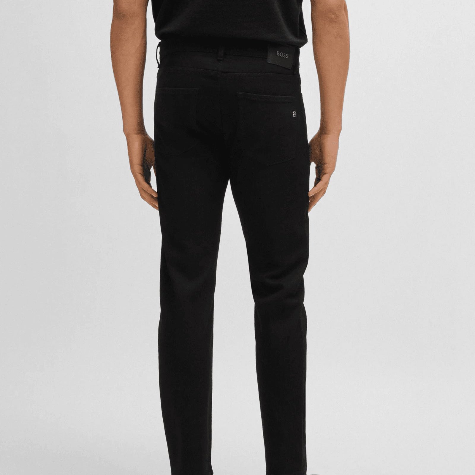 BOSS Delaware Slim-fit jeans in black-black Italian denim