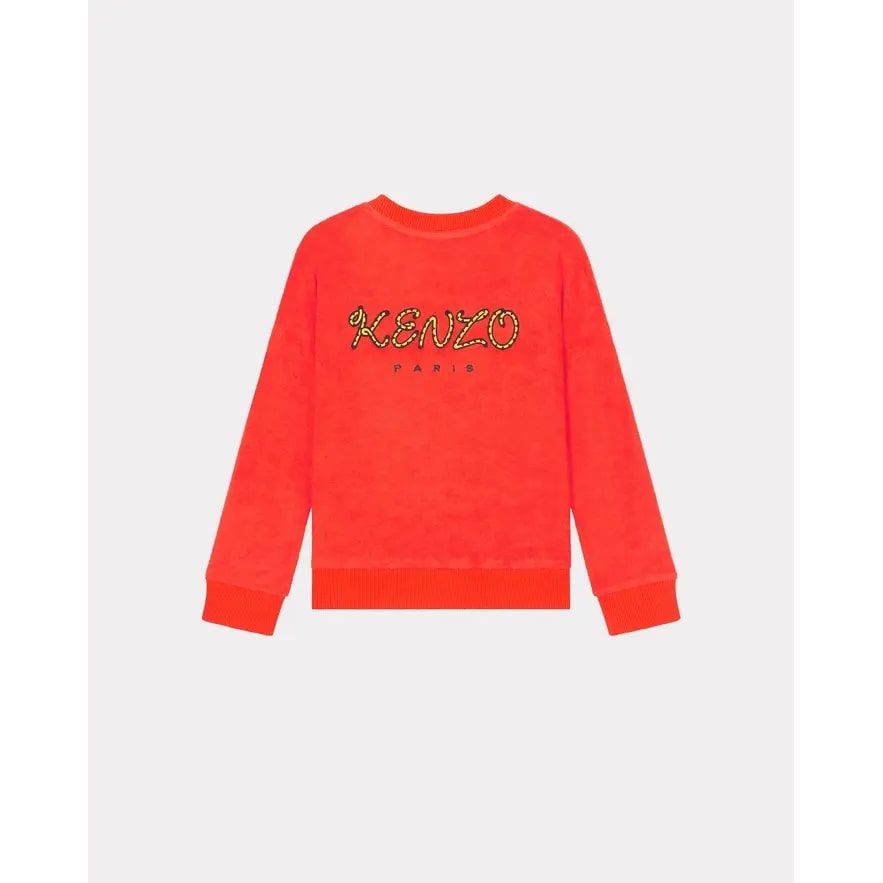 KENZO KIDS EMBROIDERED TOWELLING SWEATSHIRT - Yooto