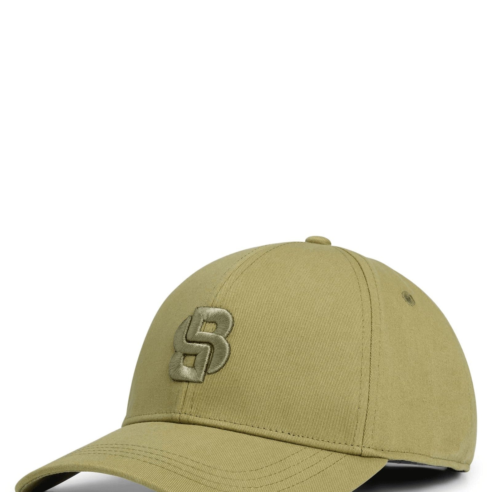 BOSS Cotton-twill cap with embroidered Double B monogram