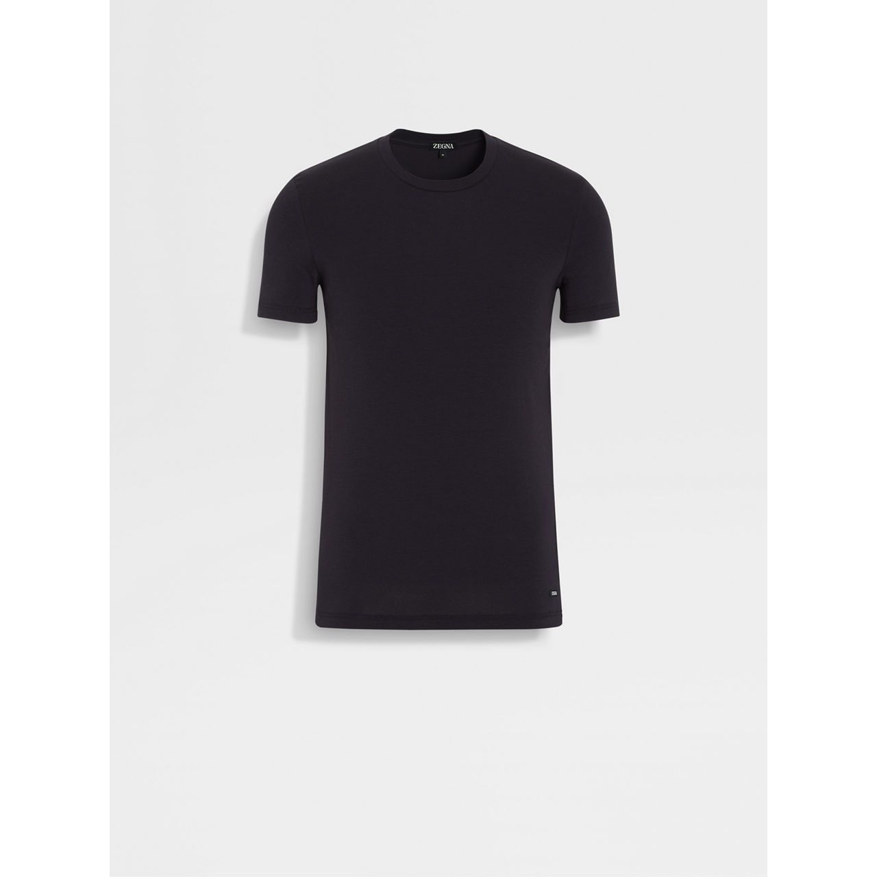 ZEGNA BLUE STRETCH COTTON T-SHIRT