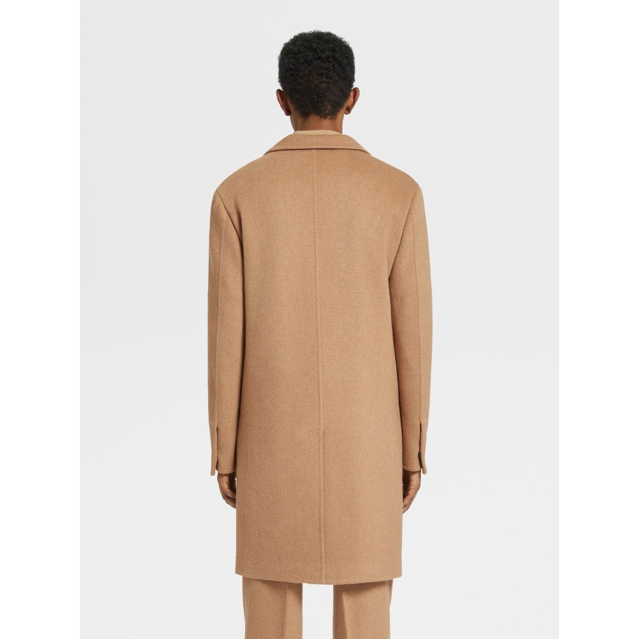 ZEGNA Camel Jerseywear Hooded Coat