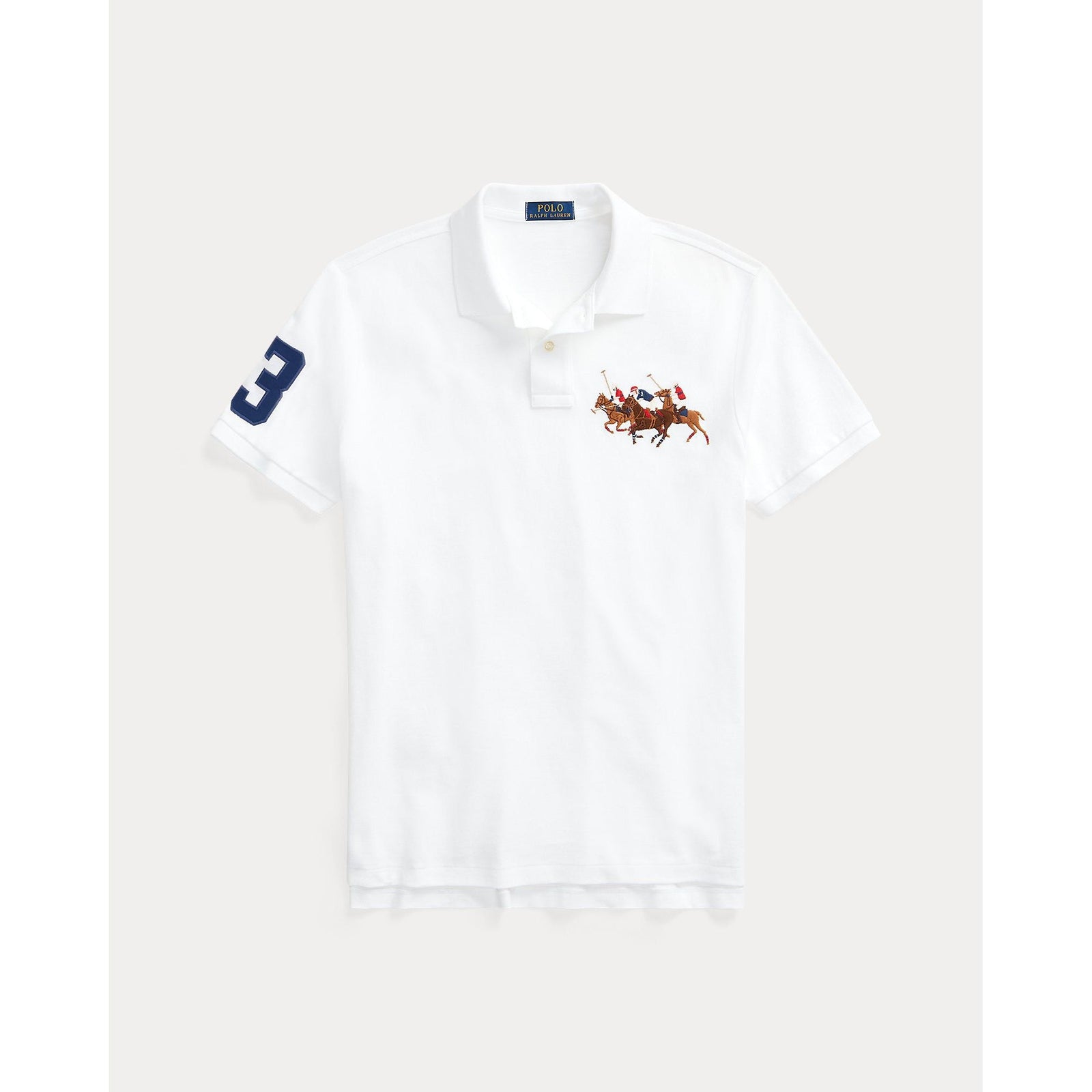 POLO RALPH LAUREN CUSTOM SLIM FIT TRIPLE-PONY POLO SHIRT