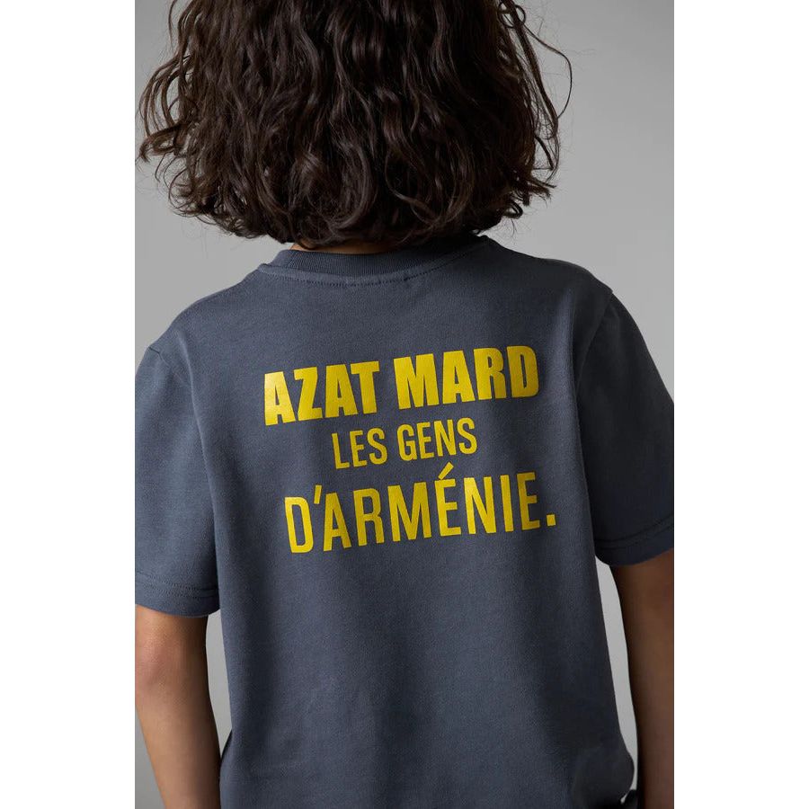 AZAT MARD LES GENS CHARCOAL/YELLOW KIDS T-SHIRT - Yooto