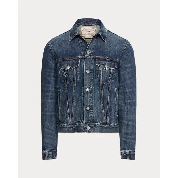 RALPH LAUREN Faded Denim Trucker Jacket