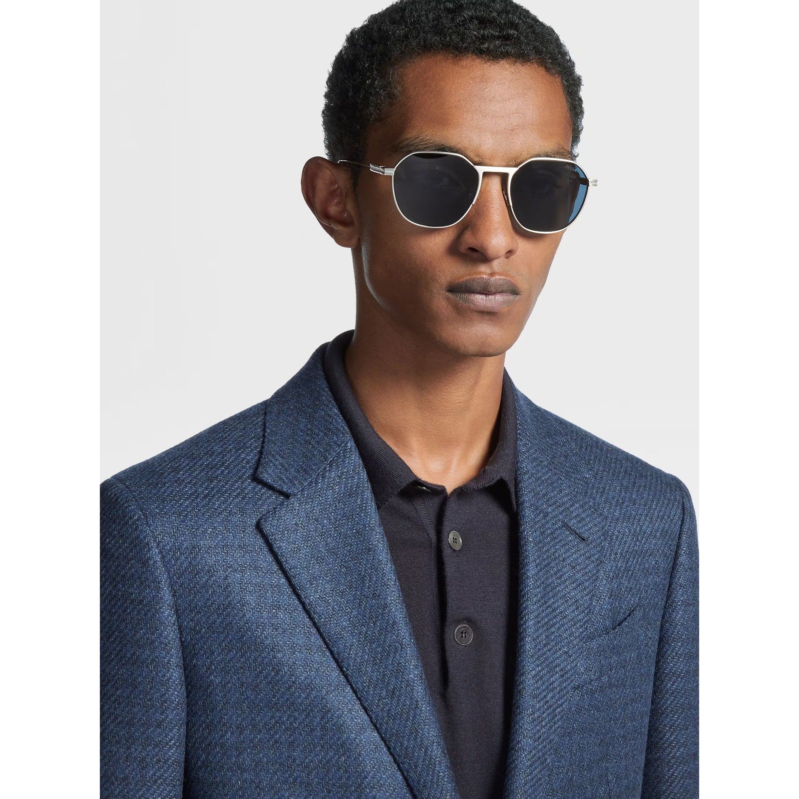 ZEGNA PALLADIUM METAL SUNGLASSES