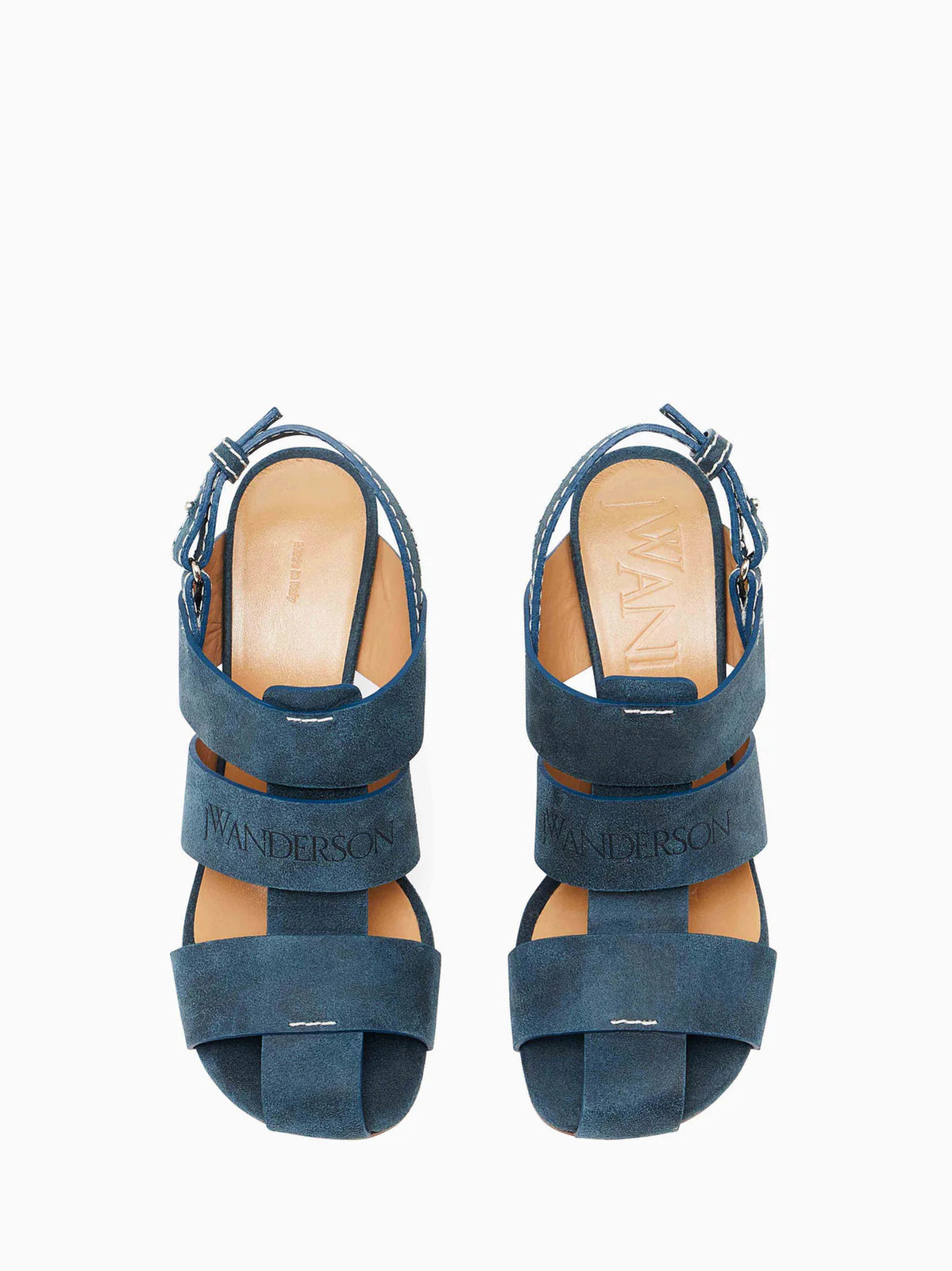 JW Anderson SUEDE HEELED FISHERMAN SANDALS