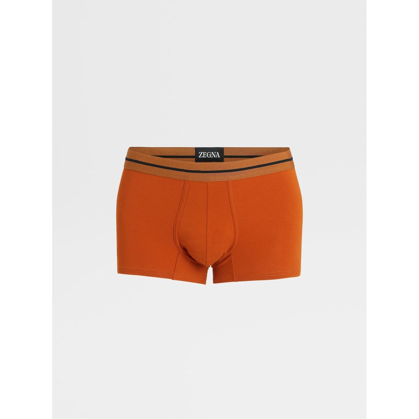 ZEGNA Orange Stretch Cotton Trunks