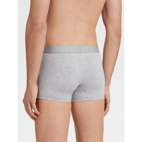 Load image into Gallery viewer, ZEGNA GREY MÉLANGE COTTON TRUNKS
