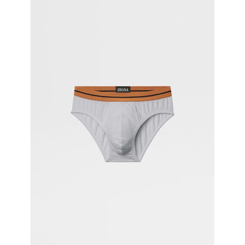 Load image into Gallery viewer, ZEGNA Grey Mélange Stretch Cotton Midi Briefs
