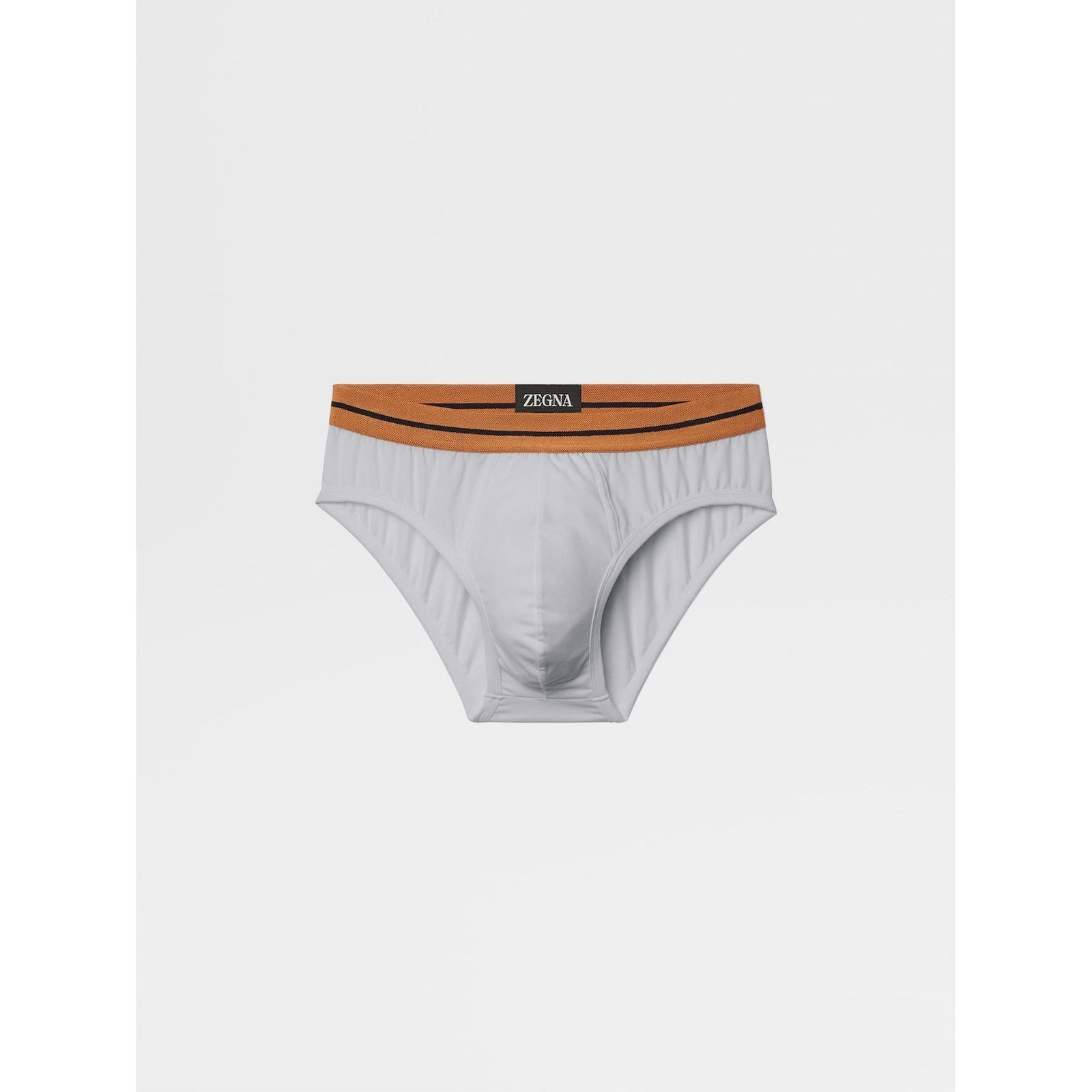 ZEGNA Grey Mélange Stretch Cotton Midi Briefs