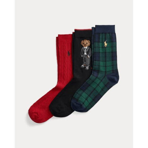 Load image into Gallery viewer, RALPH LAUREN Polo Bear Trouser Sock 3-Pack Gift Set
