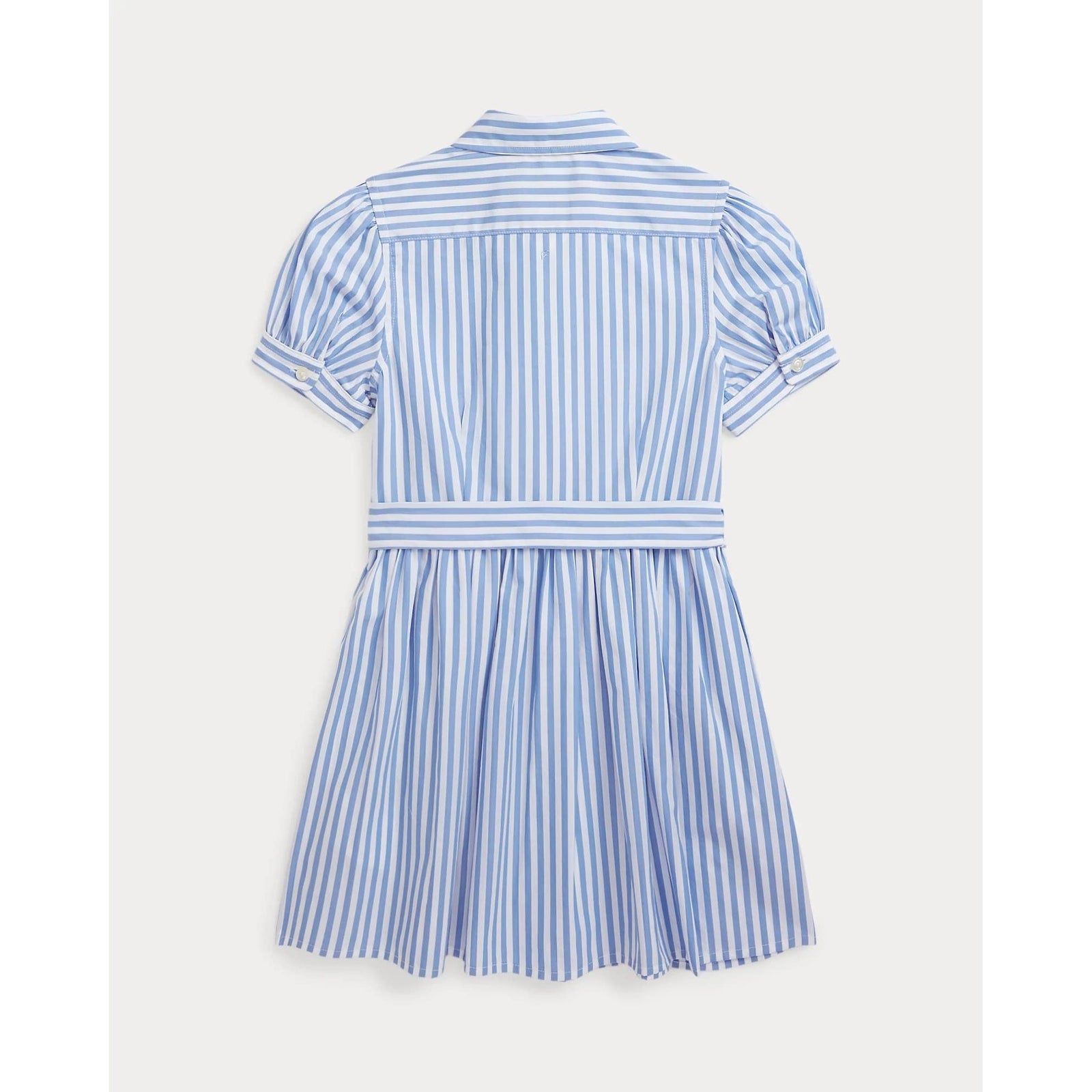 POLO RALPH LAUREN STRIPED BELTED COTTON POPLIN SHIRTDRESS - Yooto