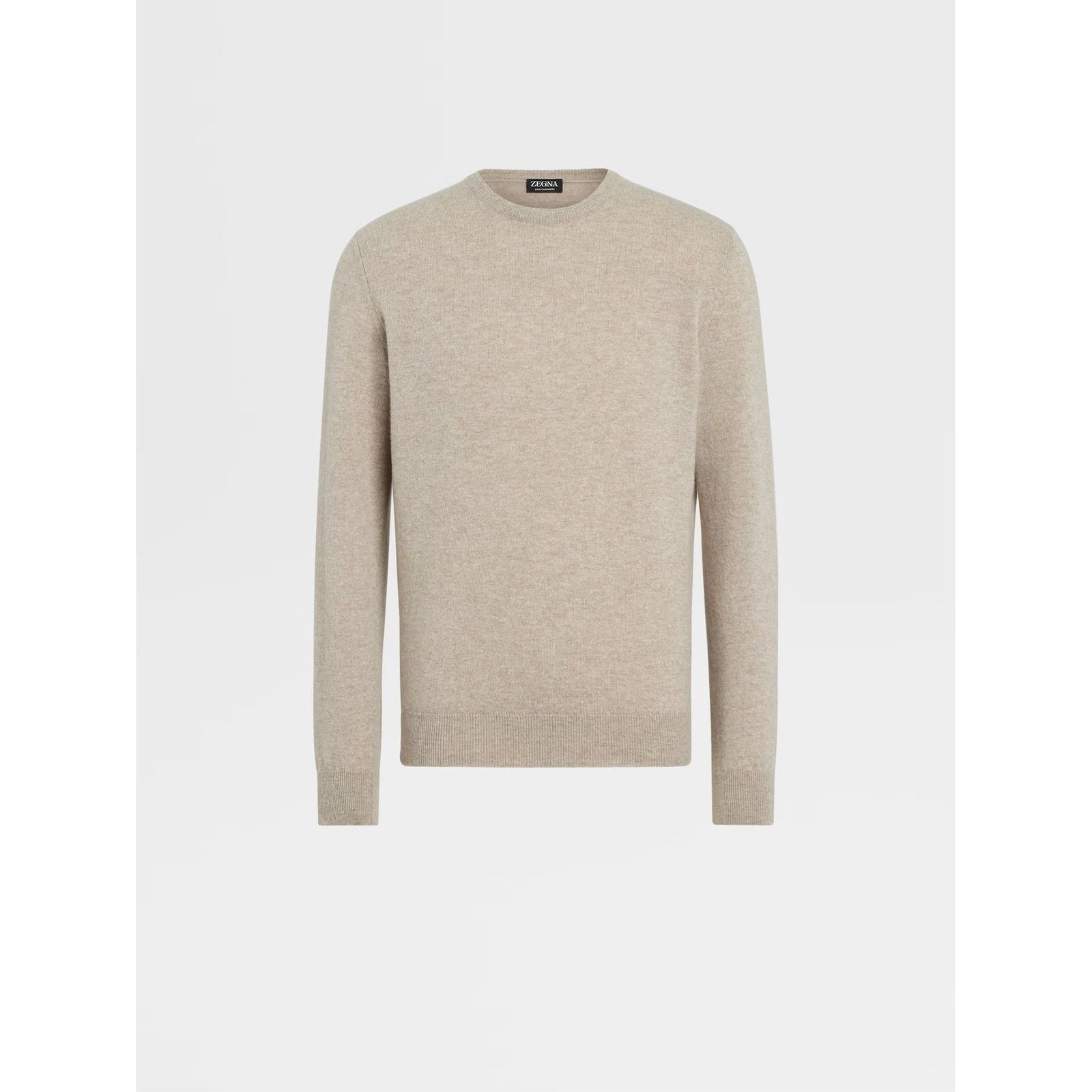 ZEGNA Light Taupe Oasi Cashmere Crewneck