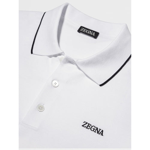 Load image into Gallery viewer, ZEGNA Grey Mélange Stretch Cotton Short-sleeve Polo
