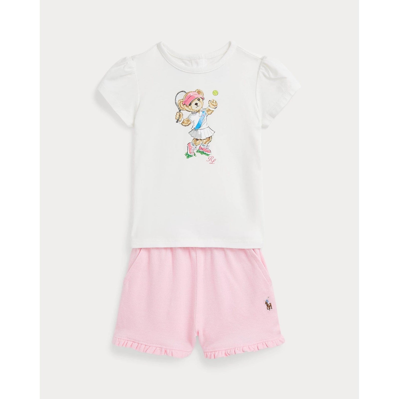 POLO RALPH LAUREN POLO BEAR JERSEY T-SHIRT & MESH SHORTS - Yooto