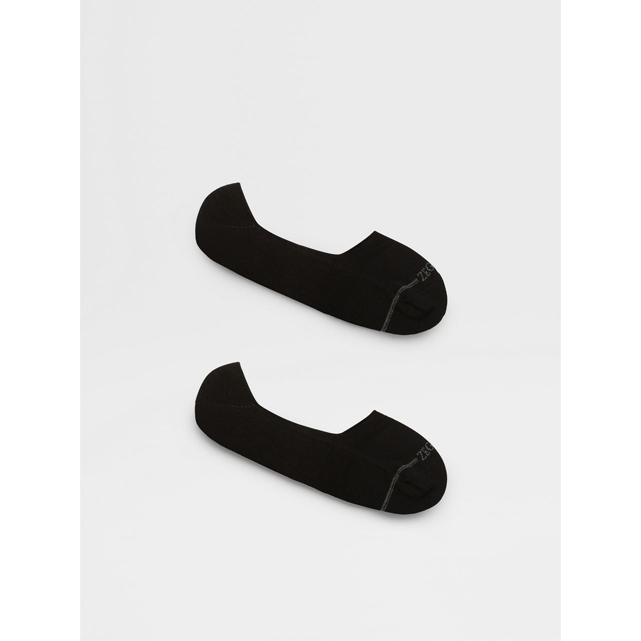 ZEGNA BLACK COTTON BLEND SOCKS