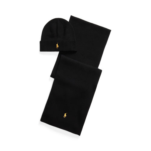 RALPH LAUREN Merino Wool Beanie & Scarf Gift Set