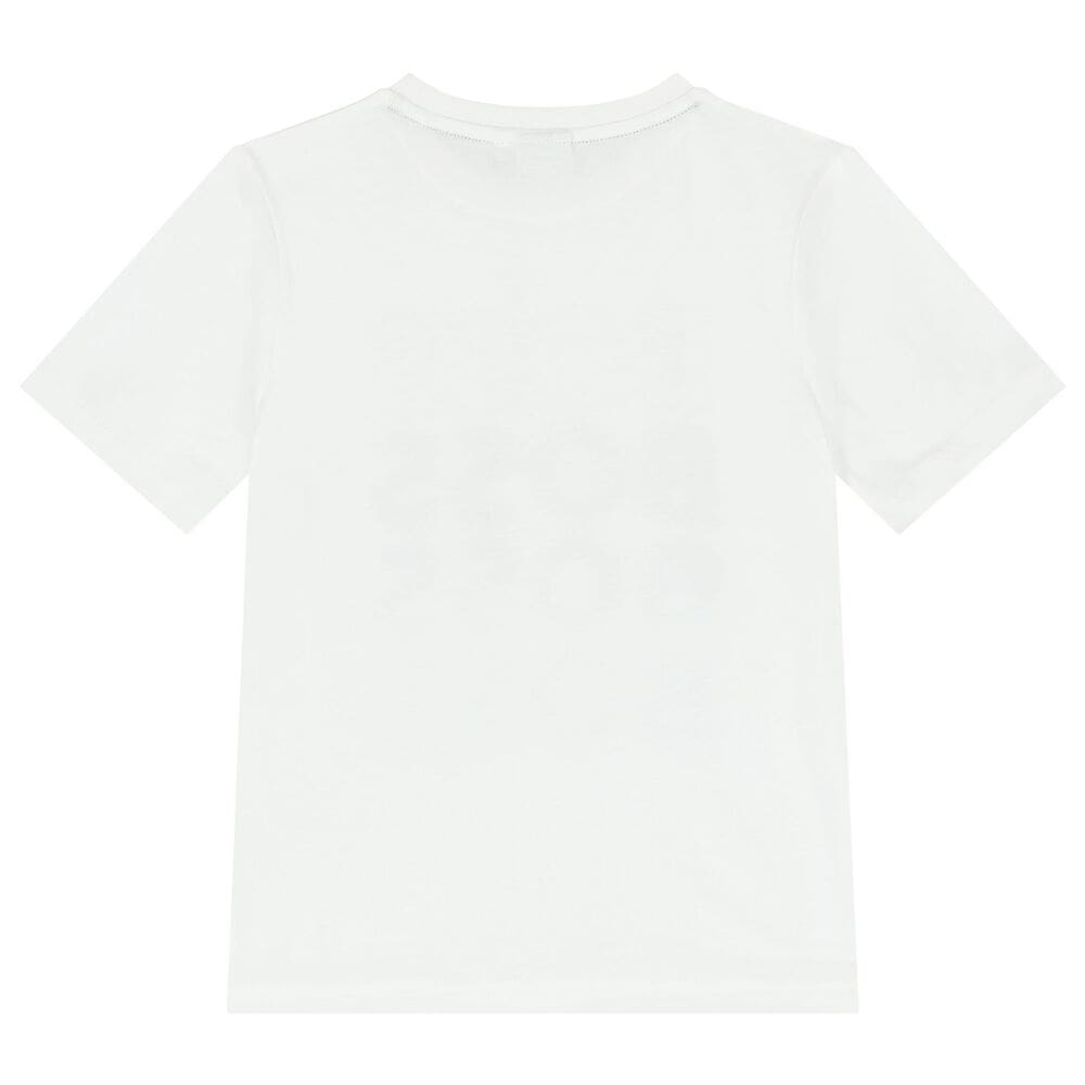 BOSS KIDS KIDS' T-SHIRT IN COTTON JERSEY WITH REPEAT LOGOS - Yooto