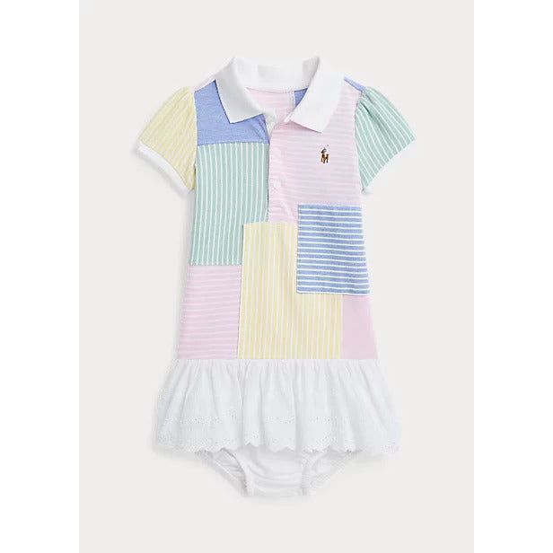 POLO RALPH LAUREN PATCHWORK MESH POLO DRESS & BLOOMER - Yooto