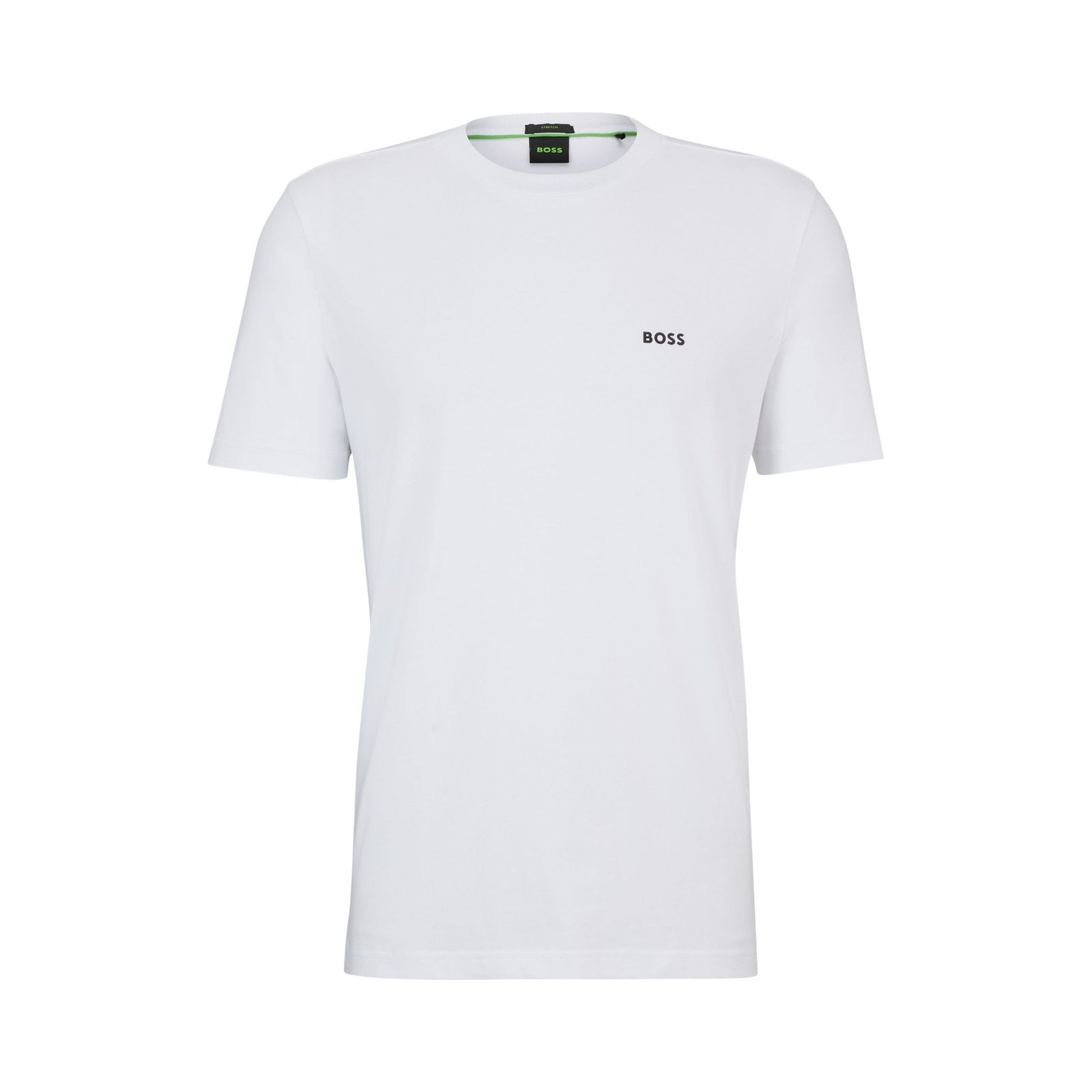 BOSS REGULAR FIT T-SHIRT IN STRETCH COTTON WITH CONTRASTING LOGO - Yooto