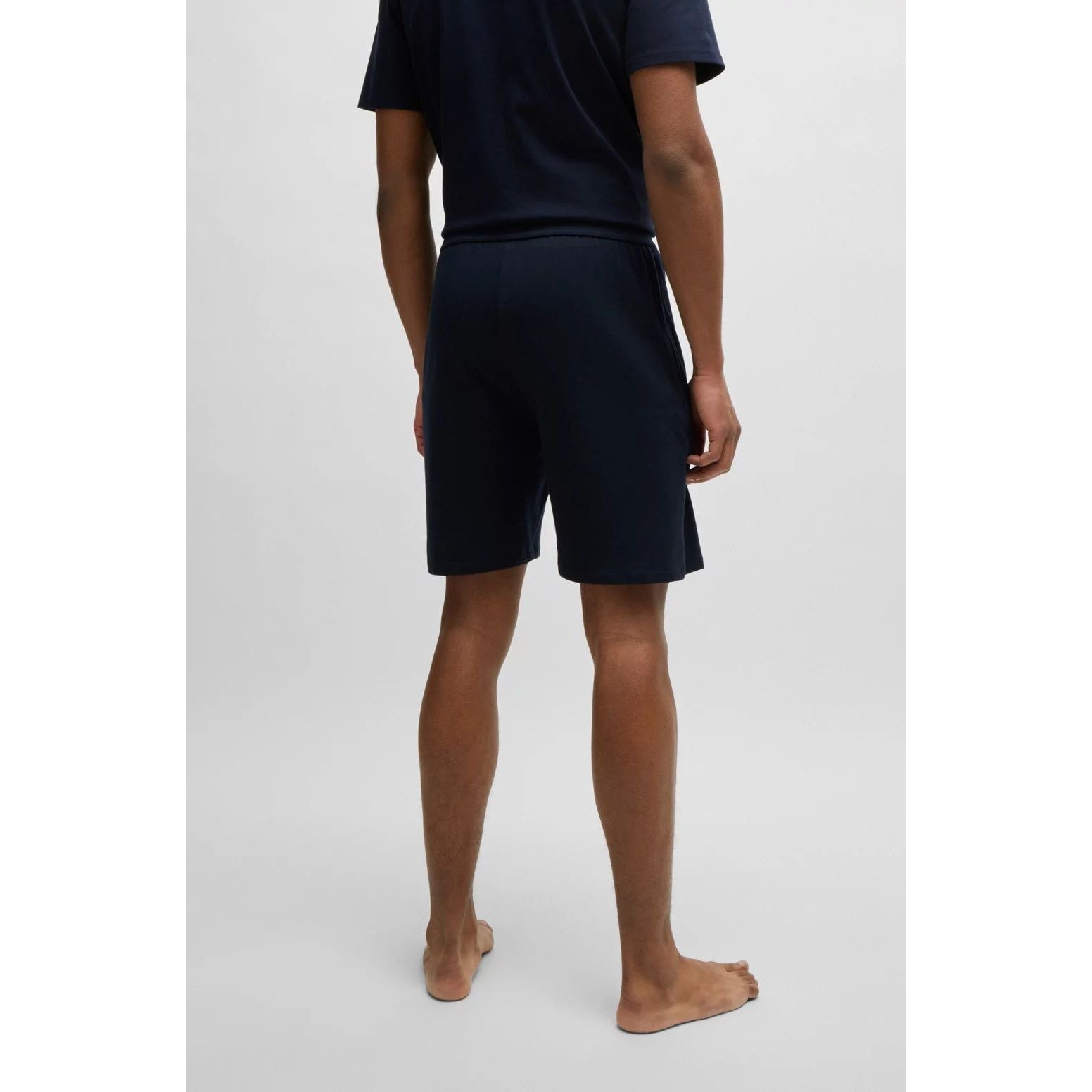 BOSS REGULAR-RISE SHORTS IN FRENCH TERRY WITH LOGO DETAIL