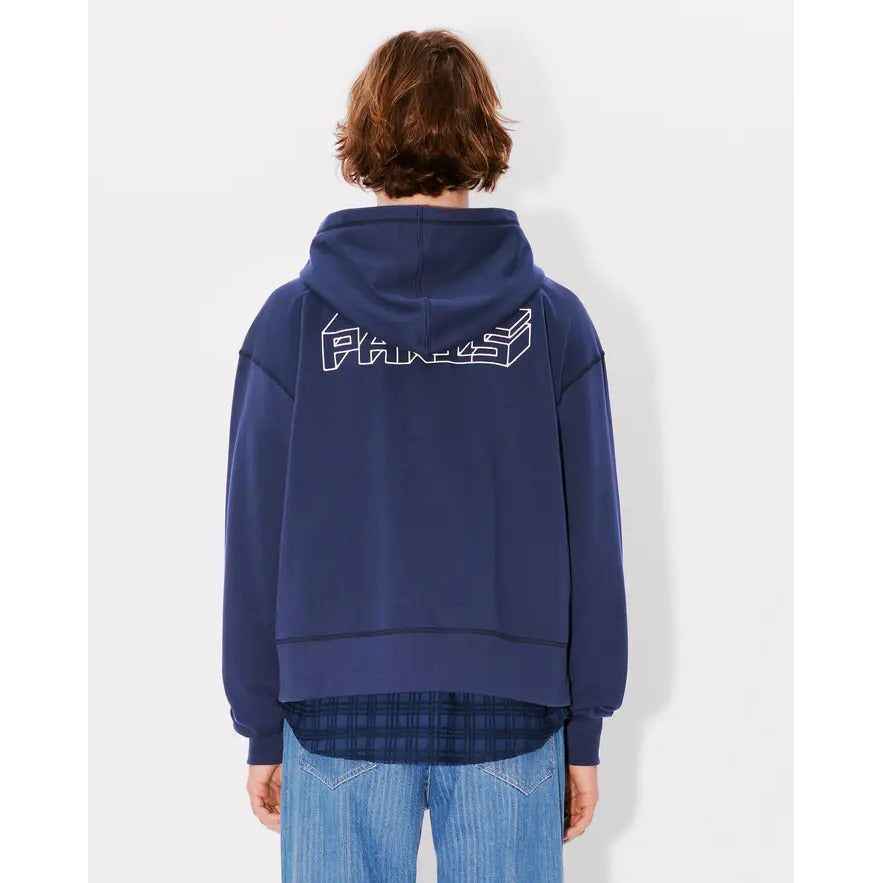 KENZO KUBE EMBROIDERED ZIPPED HOODIE